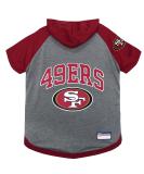 NFL San Francisco 49ers Hoodie for Dogs & Cats. | NFL Football Licensed Dog Hoody Tee Shirt, Small| Sports Hoody T-Shirt for Pets | Licensed Sporty Dog Shirt Small San Francisco 49ers - Buy Online on GoSupps.com