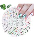 Kalolary 29Pcs Nail Stickers Water Transfer | Butterfly Palm Leaf Flower Design for DIY Nail Art | Manicure Tips Decorations - Buy Online on GoSupps.com