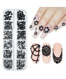 Makartt Black Crystal Nail Rhinestones - Flat Back Gems for DIY Crafts and Nail Art - Buy Online on GoSupps.com