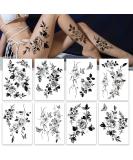 Temporary tattoos for women sexy thigh chest shoulder stomach Large flower huge fake tattoos Exquisite and aesthetic Designed By Real Tattoo Artists | Roarhowl tattoo rose 8 sheets Pattern 18 - Buy Online on GoSupps.com