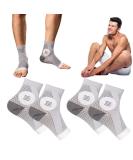 Neuropathy Socks for Men & Women - 2 Pairs Compression Support for Pain Relief Plantar Fasciitis Anti-Fatigue - Gray Size M - Buy Online on GoSupps.com
