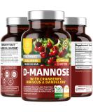 N1N Premium D Mannose with Cranberry & Hibiscus 1350mg - Urinary Tract Health Support - 120 Veg Caps - Buy Online on GoSupps.com