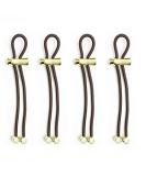 Pulleez Pony Party Set of 4 - Gold Metalized Charms - Elastic Hair Tie Bracelet - Buy Online on GoSupps.com