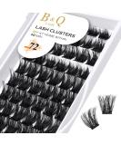 Buy BQ Lash Single Eyelash Clusters - 72 Colored DIY Lashes for Home Extensions (B06 D-14mm) - Perfect Black Eyelash Kit - Buy Online on GoSupps.com