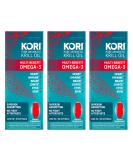 Kori Krill Oil Omega 3 Supplement - 1200mg Antarctic Krill Oil Softgels | Superior Absorption vs Fish Oil | 90 Count (3 Packs - Buy Online on GoSupps.com