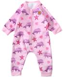 Swimbubs Baby Swimming Warm Suit 0-3 Months Fleece Lined Wetsuit - Pink Dolphin Design - Buy Online on GoSupps.com