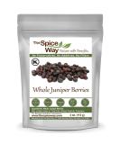The Spice Way Juniper Berries - Whole berries pure no additives Non-GMO no preservatives ( 4 oz ) great for cooking and for spicing tea syrup meat beef turkey soups and more. resealable bag - Buy Online on GoSupps.com