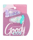 Goody Kids Slideproof Hair Snap Clips - Nostalgia Glitter (2 Count) | Hinge Clips for All Hair Types - Pain-Free Accessories for Women and Girls - Buy Online on GoSupps.com