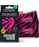 SmellWell Odor Eliminating Air Purifying Bags (2 Pack | 100g) Activated Bamboo Charcoal Air Freshener for use from Gym to Car to Home (Pink Zebra Original) Original Pink Zebra - Buy Online on GoSupps.com