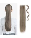 Tess Ponytail Extension - 60 cm Ash Brown & Bleach Blonde Braid | 90g Long Hair Extensions for Effortless Style - Buy Online on GoSupps.com