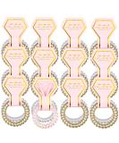 12-Pack Spiral Hair Ties & Diamond Card Bridesmaid Gifts Set - Bachelorette Party, Bridal Shower, Wedding Favors - Champagne - Buy Online on GoSupps.com