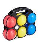 Relaxdays Unisex Youth Boccia Game - 6 Colorful Petanque Balls & Carrying Basket | Perfect Outdoor Fun for All Ages - Buy Online on GoSupps.com