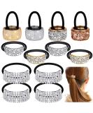 12 Pcs Rhinestone Ponytail Holder Cuffs Glitter Elastic Hair Tie Crystal Ponytail Cuff Gothic Rhinestone Hair Band Ponytail Accessories for Women Girls Ladies Hair Elastics and Ties  Mixed Colors - Buy Online on GoSupps.com