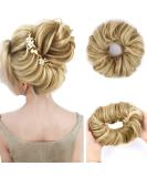 Vlasy Messy Bun Hair Piece Synthetic Hair Scrunchies Updo for Women F16/613# 60g - Curly Wavy Chignons Hair Extensions - Buy Online on GoSupps.com