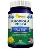 Rhodiola Rosea 1000mg Supplement - 180 Vegan Capsules for Energy, Brain Function & Stress Relief - Max Strength Rhodiola Root Extract Pills - Golden Root Herb Powder for Men & Women - Buy Online on GoSupps.com