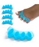Toe Separators (2 Pairs Blue) - Correct Your Toes with Toe Spacers Help Relieve Foot Pain Hammertoe Bunions by unel - Buy Online on GoSupps.com