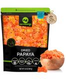 Sun Dried Papaya Chunks with Sugar (32oz) - Sweet Dehydrated Fruit Snack - All Natural, Vegan, Kosher - Fresh & Healthy Treat - Buy Online on GoSupps.com