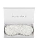 Luxury 100% Mulberry Silk Sleep Mask | Light Blocking Eye Cover | Ultra Soft Anti-Aging | Travel Bag Gift Package - Leopard Silver - Buy Online on GoSupps.com