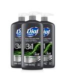 Dial Men 3in1 Body Hair and Face Wash Recharge 69 fl oz (3-23 fl oz Bottles) - Buy Online on GoSupps.com
