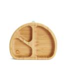 Munchkin Bambou Divided Plate - Stay Put Suction Plate for Babies & Toddlers | BPA Free Bamboo Plate for Baby Weaning | Kids' Mealtime Essential - Buy Online on GoSupps.com