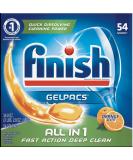 Buy Finish All In 1 Gelpacs Dishwasher Detergent Tablets - Orange 54 Tabs Pack of 4 | International Shipping Available - Buy Online on GoSupps.com