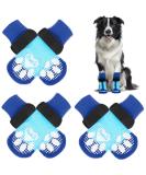 Eyein Double-Sided Anti-Slip Dog Socks 3 Pairs of Soft Paw Protection with Adjustable Velcro for Hardwood Floors Blue Size S - Buy Online on GoSupps.com