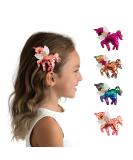Summer Crystal Unicorn Alligator Hair Clips for Women and Girls - Set of 4 Sequins MHHP Clips for Birthday, Daily, Holiday Party - Perfect Gift Idea - Buy Online on GoSupps.com