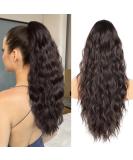 26 Inch Brown Ponytail Extension Natural Drawstring Ponytail Extension Long Wavy Hair Extensions Synthetic Hair Pieces for Women Soft Ponytail Hair Extension for Daily Use (Color: Brown) Drawstring-Brown - Buy Online on GoSupps.com