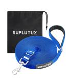 Suplutux 15m Drag Line Dog Leash - Durable Training Line with D-Carabiner & Grip Pad for Large & Small Dogs - Includes Storage Bags (Blue) - Buy Online on GoSupps.com