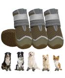 Eyin Dog Shoes - Breathable Paw Protection for All Sizes Non-Slip Sole Reflective Velcro Outdoor Sports - Brown Size 4 (5.2 cm Width) - Buy Online on GoSupps.com