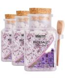 Brubaker Swimming Salt 3x400g - Lavender Fragrance - Wellness Bathing Additive with Flowers & Natural Extracts - Relaxation & Body Care with Wood Measuring Spoon - Buy Online on GoSupps.com