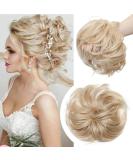 Thick 80g Large Hair Tie Extensions - Voluminous Messy Bun Updos | Realistic Brown & Blonde Highlight Hair Extensions - Buy Online on GoSupps.com