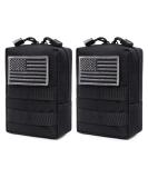 2 Pack Molle Pouches - Tactical Compact Water-Resistant EDC Pouch Black - Buy Online on GoSupps.com