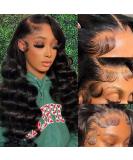 YELHADU Body Wave Human Hair Lace Front Wig 22 Inch 150% Density | Pre Plucked 13x4 HD Lace Frontal Wig for Women with Baby Hair | Natural Black - Buy Online on GoSupps.com