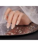 Danni & Toni half hardened gel nail films (crystal haze) light pink nude cat eye glossy gel nail semi-hardened nail film nail ticker nail design wraps 28 sticker crystal haze-de2 - Buy Online on GoSupps.com