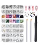 VMUGGA 4300 Pcs Rhinestones for Nails - Premium Transparent Nail Art Accessories with Wax Stick & Tweezers for DIY Acrylic Nail Designs - Buy Online on GoSupps.com