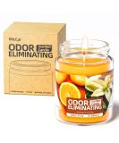 Orange & Vanilla Odor Eliminating Candles - Highly Scented Premium Soy Candles for Home Pet Smoke & Food Smell Removal - Buy Online on GoSupps.com