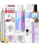 SAVILAND Acrylic Nail Kit with Drill - Complete Professional Set for Beginners | 45g Acrylic Powder 50ml Liquid Nail Brush & Tools - Buy Online on GoSupps.com