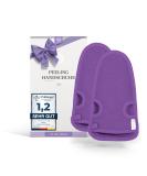 Lowell 2 pieces of peeling glove body hammam glove peeling for body and face glove peeling exfoliating gloves body scrub bonus peeling guide and 2 suction cups purple purple/purple - Buy Online on GoSupps.com