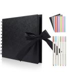 Jutieuo 8.5x5.9 Inch Scrapbook Photo Album - DIY Kit with 60 Pages Black Kraft Paper for Wedding, Anniversary, Graduation, and Travel Memories - Buy Online on GoSupps.com