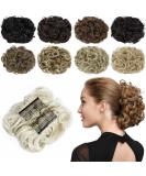 Yamel Cream Blonde Chignon Hairpiece | Curly Bun Scrunchie Extensions for Women - Buy Online on GoSupps.com
