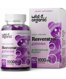Wild  Organic Resveratrol Gummies - Resveratrol Supplement for Immune System Antioxidant Support Heart  Brain Wellness - Anti Aging Supplement Resveratrol 1000mg 60 Blueberry Flavored Chews - Buy Online on GoSupps.com