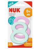 NUK Teething Ring Set - 2 Multi-Coloured Rings with Varied Surfaces for 0+ Months - Perfect for Soothing Baby's Gums - Buy Online on GoSupps.com