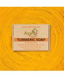 All-Natural Ayurvedic Handmade Turmeric Soap - Vegan Face & Body Wash from India | 3.88 oz - Buy Online on GoSupps.com