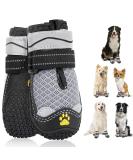 Slowton Dog Shoes - Breathable Paw Protection Boots with Non-Slip Sole & Adjustable Reflective Velcro - Ideal for Small Medium & Large Dogs - Size 6 (6.5 cm Width) - 2 Pieces - Buy Online on GoSupps.com