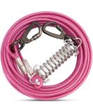 Shop Tie Out Linen for Dogs - Shock-Damping Spring 3-15m Farm Leash - Rose Red 9m | Durable & Safe for Outdoor Use - Buy Online on GoSupps.com