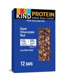 KIND Protein Bars Double Dark Chocolate Nut 12 Count - Gluten Free - 12g Protein - 1.76oz - Pack of 1 - Buy Online on GoSupps.com
