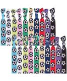 20PCS Soccer Hair Ties for Women - Elastic Ribbon Ponytail Holders for Girls Players - Hand Knotted Football Hair Scrunchies - Soccer Fun Hair Bands - Buy Online on GoSupps.com