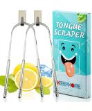 Stainless Steel Tongue Cleaner Set - 2 Pieces for Adults & Children | Effective Tongue Scraping & Hygiene - Buy Online on GoSupps.com