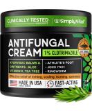 SimplyVital Antifungal Cream 1%, Made in USA - Fast Acting Relief for Jock Itch, Ringworm & Athlete's Foot - 2 oz - Buy Online on GoSupps.com